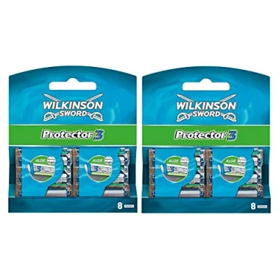Image of Wilkinson Sword Protector 3 Pack of 16 Refills Razor Blades for Men, Conditioning Band with Aloe Vera