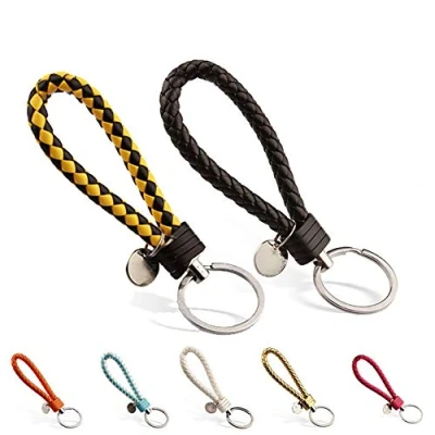 Image of Spring Key Holder Keyring Keychain for Casual/Business/Gifts(Metal+Leather,Pack of 5)
