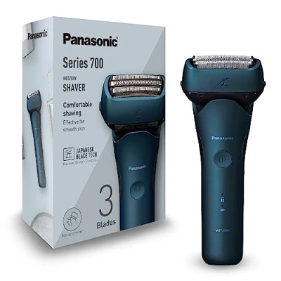 Image of Panasonic ES ALT4B 3 Blade Wet and Dry Electric Shaver for Men, Rechargeable, Skin Comfort Sensor, Multi Flex 12D Head Minimize The 5 o’Clock Shadow