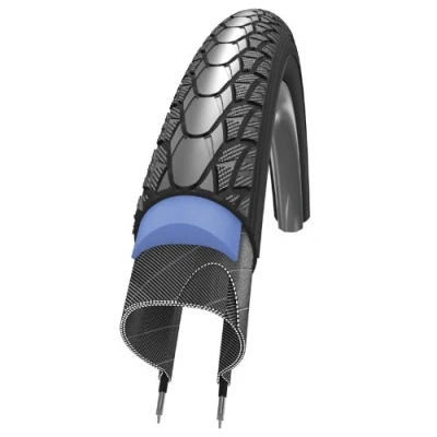 Image of Schwalbe Marathon Plus 700x25c Wired Tyre w/Smartguard Reflective S/Wall 580g (25 622)