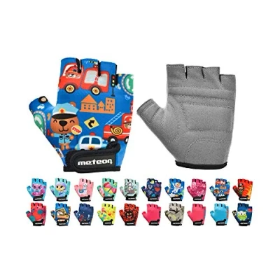 Image of meteor Kid Cycling Gloves With Short Half Fingers Fastened Children Child Bike Safety Accessories Hand Protect