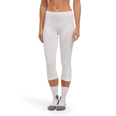 Image of FALKE Women&#039;s Warm 3/4 W TI Functional Yarn Quick Dry 1 Piece Base Layer Bottom, White (White 2860) new eco friendly, XS