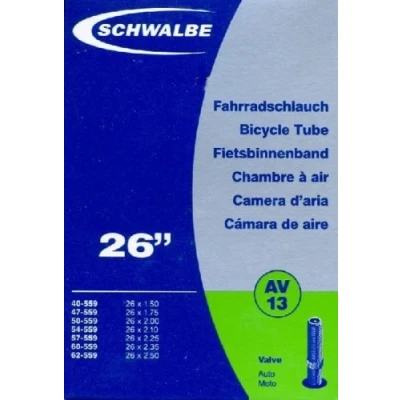 Image of SCHWALBE AV13 TUBO DE BICICLETA CON VáLVULA 40/62 559 MM 26X1.50 2.