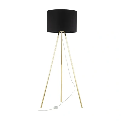 Image of Umberto Tripod Floor Lamp Gold, Black 1xE27