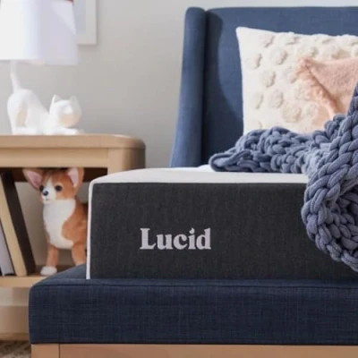 Image of LUCID 20 cm Memory Foam Mattress Plush Feel Gel Infusion Hypoallergenic Bamboo Charcoal Breathable Top Layer, White, 135x190