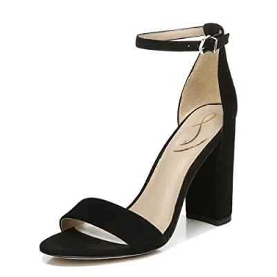 Image of Sam Edelman Women&#039;s Yaro Dress Sandal, Black Suede, 4 UK
