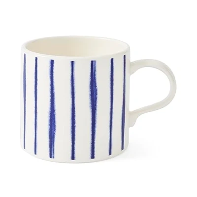 Image of Portmeirion Mug Meirion Blue Wash Pin Stripes Single