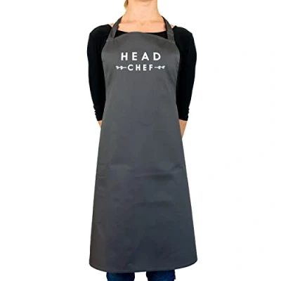 Image of Stickerscape Head chef apron (Adult) Grey