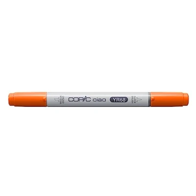 Image of COPIC Ciao Coloured Marker Pen (YR 68) Orange, For Art &amp; Crafts, Colouring, Graphics, Highlighter, Design, Anime, Professional Beginners, Supplies Colouring Books