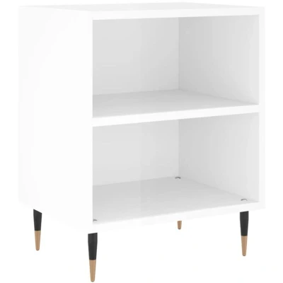 Image of vidaXL Bedside Cabinet High Gloss White 40x30x50 cm Engineered Wood