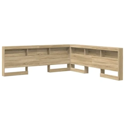 Image of vidaXL Storage Headboard with Shelf Sonoma oak 180 cm Engineered wood