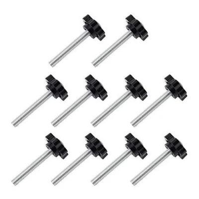 Image of INCREWAY Thumb Screw, 10 Pcs M6x30mm Plum Blossom Shape Threaded Knurled Thumbscrew Grip Knobs Clamping Screw for Machinery Latche