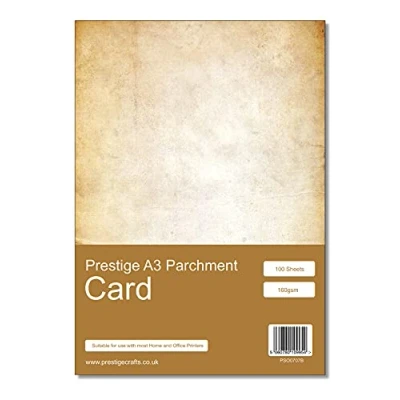 Image of Prestige Old Style Antique Vintage Parchment Card Craft Menu A3 Size 160gsm 100 Sheets