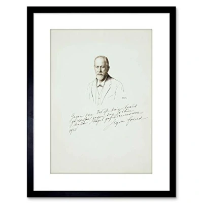 Image of Wee Blue Coo 9x7 &#039;&#039; SIGMUND FREUD SIGNED PSYCHOANALYSIS FRAMED ART PRINT F97X751