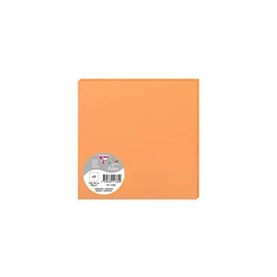 Image of Clairefontaine Ref 1136C Pollen Card (Pack of 25 Sheets) 160 x 160mm Sized, Acid Free, Inkjet &amp; Laser Compatible, Easy to Write On, 210gsm Clementine Orange