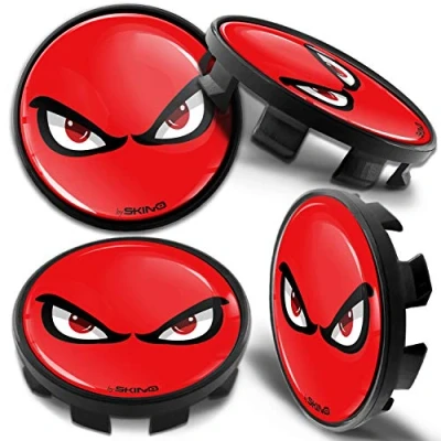 Image of Biomar Labs 4 x 68mm Wheel Centre Alloy Hub Center Caps Compatible with BMW 36136783536 Hubcaps Red CB 9