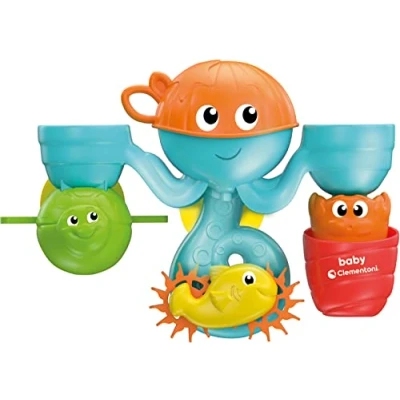 Image of Clementoni Animales Octo Park: Water Friends, Floating Bath Toy for Babies &amp; Toddlers, Interactive Shower Game Newborns, Multicoloured Kids (10+ Months)