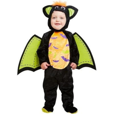 Image of amscan (CC Hood) (PKT) (Fix 4/2) (PDBBAT) Child Iddy Biddy Bat Costume (3 4yrs)