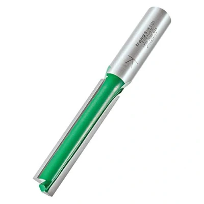Image of Trend CraftPro Straight Two Flute Router Cutter Bit, 1/2 Inch Shank, 12mm Cut Diameter &amp; 63mm Length, Tungsten Carbide Tipped, C172X1/2TC