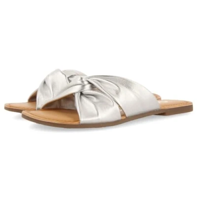 Image of GIOSEPPO Women&#039;s Agira Flat Sandal, metallic Silver, 7 UK