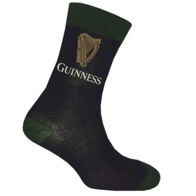 Image of GuinnessBottle Irish Label Harp Socks, Black, 43627