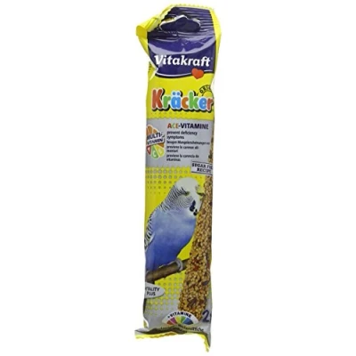 Image of Vitakraft Budgie Kracker Bird Food Multivitamin, Pack of 7