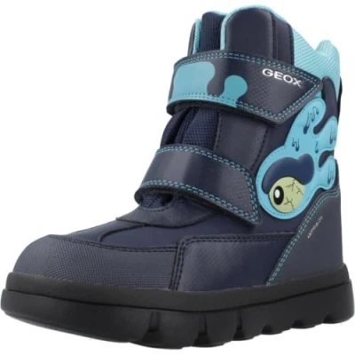 Image of Geox J Willaboom Boy B Ab Ankle Boot, Navy Turquoise, 9 UK Child