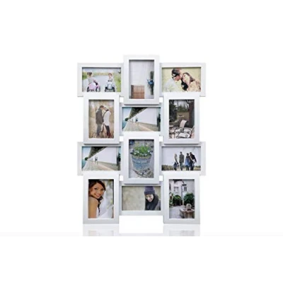 Image of Arpan Multi Apperture Picture/Photo Frame, Holds 12 x 6&#039;&#039;X4&#039;&#039; Photos (White)