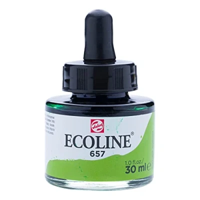 Image of Ecoline Liquid Watercolour Bottle 30 ml Bronze green 657 (11256571)