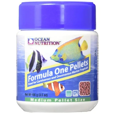 Image of Ocean Nutrition Formula Two Pellets Fish Food for Herbivorous &amp; Omnivorous Marine Tropical Fish, High Protein(40%) 3.5 oz (100 g) Medium