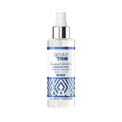 Image of Skinny Tan Coconut Water Tanning Mist Streak Free &amp; Lightweight Self Mist, Natural Medium Fake Tan, Cruelty Free, Vegan Skincare, 150ml