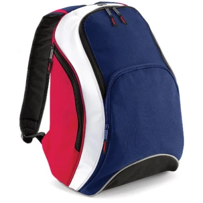 Image of BagBase BG571FNCR Teamwear Backpack French Navy/Classic Red/White, Medium