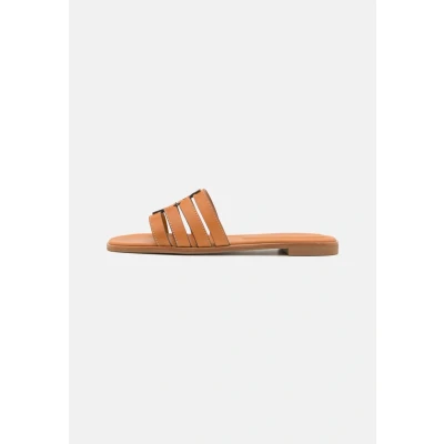 Image of Tory Burch INES Mules, Women&#039;s, Size: 3.5, Camello Leather
