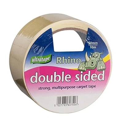 Image of UltraTape 50MM X 10M White Double Sided PP Tape Economy Grade