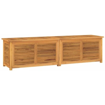 Image of vidaXL Garden Storage Box with Bag 200x50x55 cm Solid Wood Teak