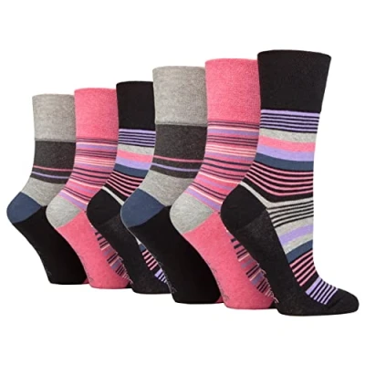 Image of SOCK SHOP GENTLE GRIP 6 Pairs of Ladies Socks, Size UK 4 8 (6 x RH248)