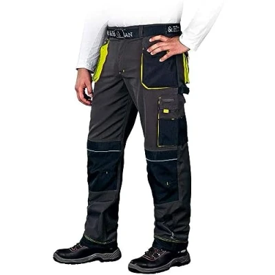 Image of Leber&amp;Hollman LH FMN T_SBY46 Formen Protective Trousers, Steel Black Yellow, 46 Size