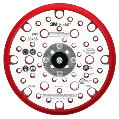 Image of 3M Xtract Low Profile Finishing Back up Pad, 152 mm x 9.52 15.8 mm, 53 Hole