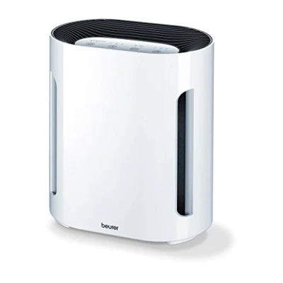 Image of Beurer LR200 Air Purifier, Up to 15 m², Ventilation, 3 Levels of Filtration, Ionic Function, Illuminated Display, Timer, Hepa Filter, 50 W, White