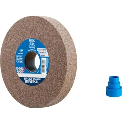 Image of PFERD 39009717 Universal Sanding Disc 175 x 25 32 mm A60 Hard for Grinding Tasks, with Reducing Sleeves (25/20/16 mm)