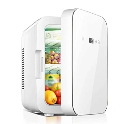 Image of HELOU 8L Mini Fridge, Freezer, Car refrigerator,Compact Cooler and Warmer with Digital Thermostat Display Control Temperature, Single Door Fridge Freezer