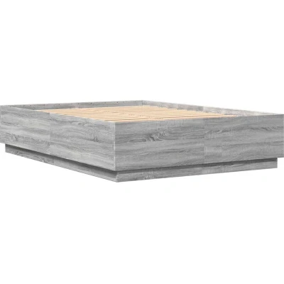 Image of vidaXL Bed Frame without Mattress Grey Sonoma 120x200 cm