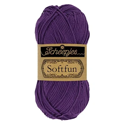 Image of Scheepjes Softfun 2515 Deep Violet Yarn 10x50g