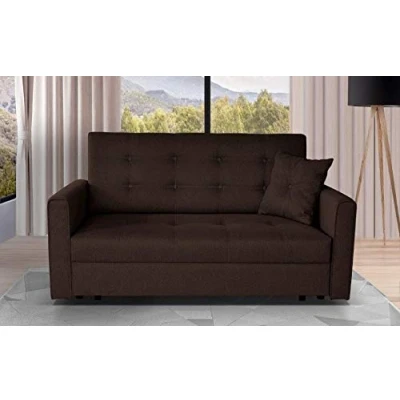 Image of MK Sofa Bed 3 Seater for Living Room, Bedroom Furniture Three with Modern Fabric is Available in Brown Color