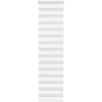 Image of vidaXL Zebra Blind White 55x200 cm Fabric Width 50.9 Polyester