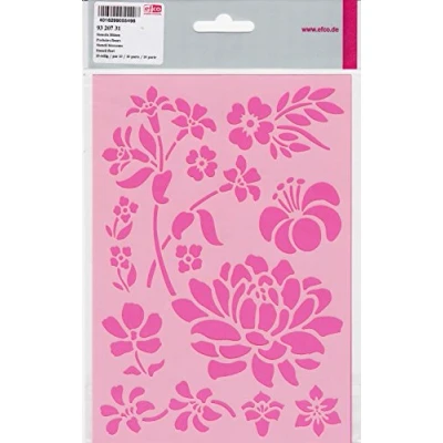 Image of Efco 9320731 Stencil Blossoms / 10 Designs DIN A 5, 21 x 15 1 cm