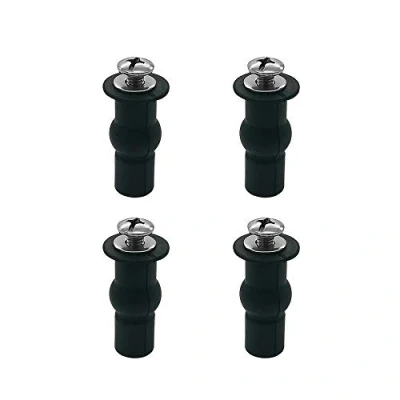 Image of Toilet Seat Fittings 4 Pack Screws Hinges Expanding Rubber Top Nuts Lid Fixings Fixtures