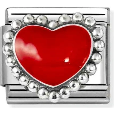 Image of Nomination Red Raised Heart Charm