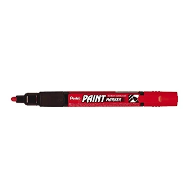 Image of Pentel 4.0mm Bullet Point Paint Marker with Cellulose Based Permanent Vivid Colours Red