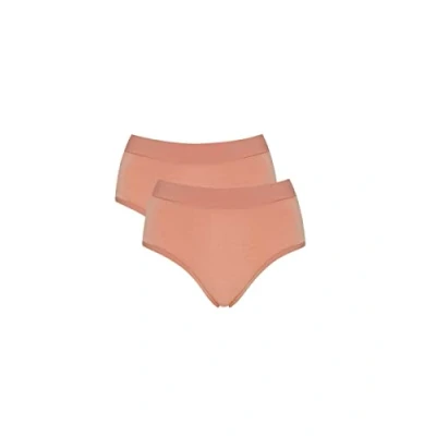 Image of Sloggi GO Allround Maxi Briefs 2 Pack Indian Summer Pink One Size
